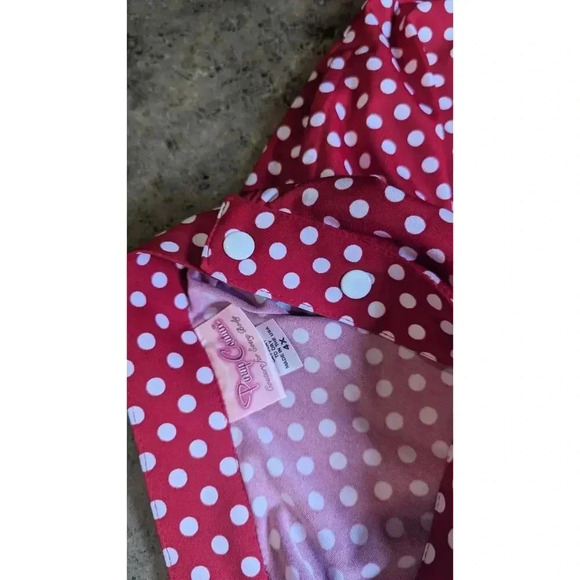 Red and white polka dot swim skirt by Pinup Couture, size 4x worn once no wear - Picture 2 of 4